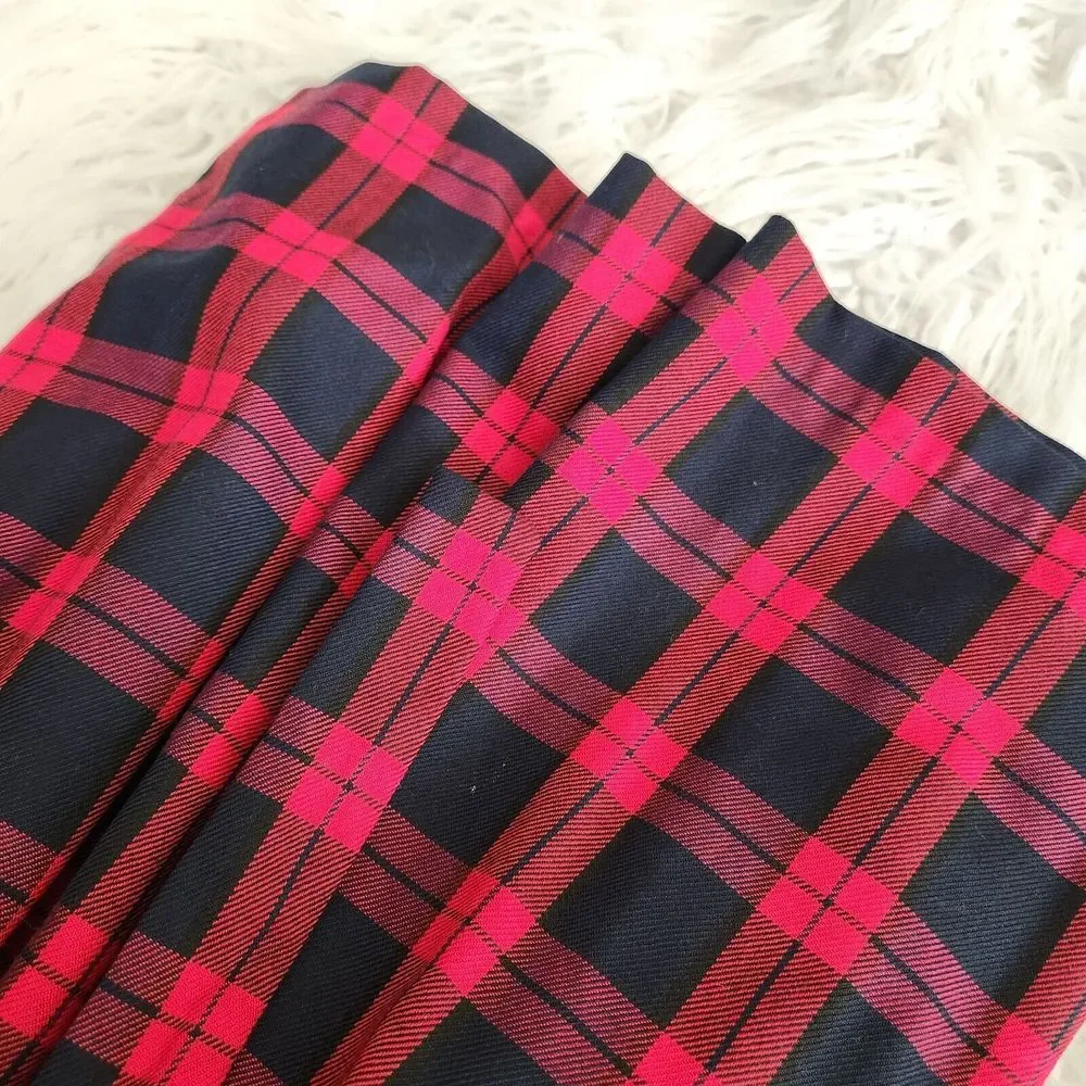 Bonnie Jean Girls Sleeveless Dress Red Blue Tartan Plaid Size 8 Christmas Formal
